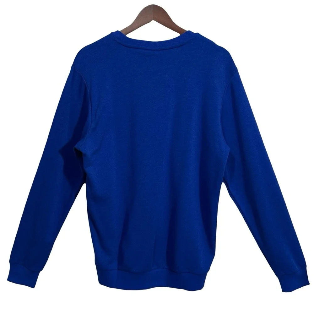 Adidas Essentials Mens French Terry Crew Neck Sweatshirt Size M Team Royal‎ Blue